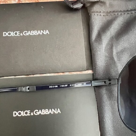 Dolce & Gabbana DG2106-K Pilot Black Sunglasses / Polarized Size 61-15 main image 7